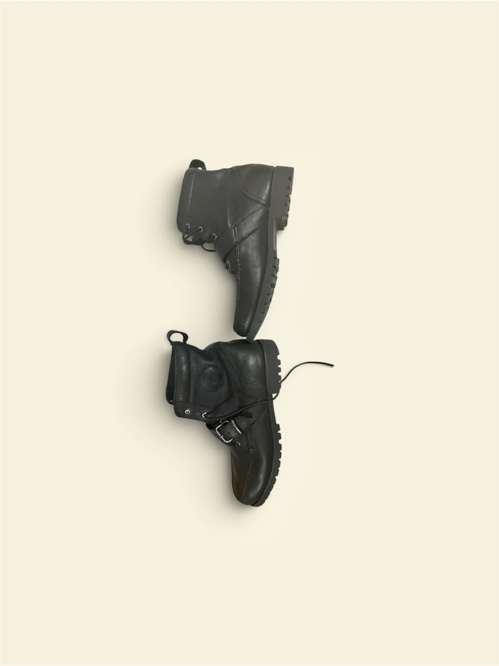 Polo by Ralph Lauren Black Men's Lug Sole Ankle Boots